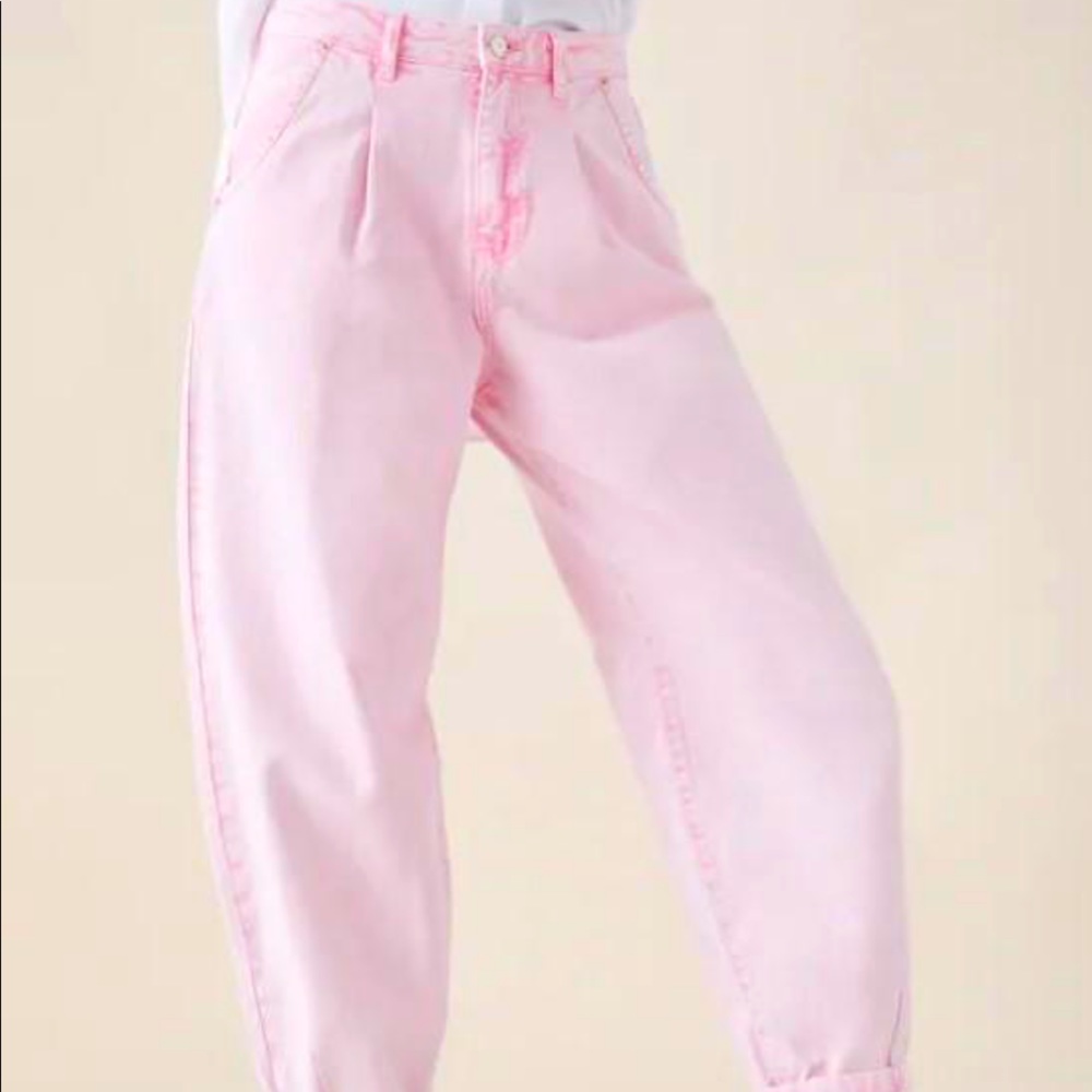 Zara pink slouchy pants